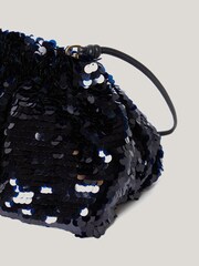 Jigsaw Blue Oversized Sequin Clutch - Image 4 of 6