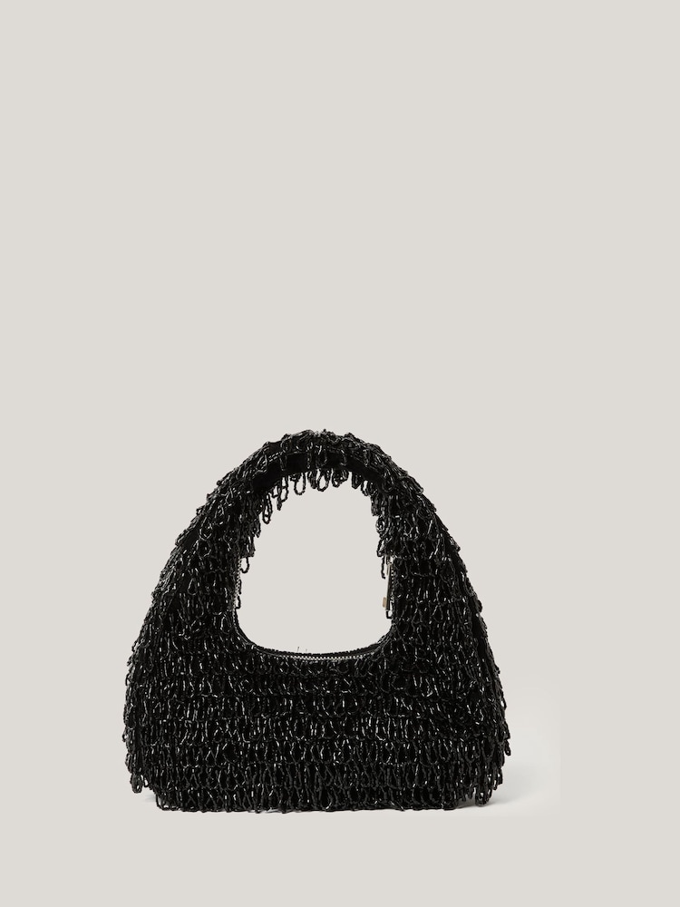 Jigsaw Black Mini Tay Beaded Bag - Image 2 of 6