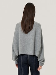 Jigsaw Grey Wool Cashmere Poncho Jumper - Image 5 of 7