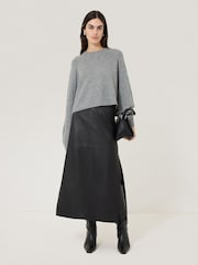 Jigsaw Grey Wool Cashmere Poncho Jumper - Image 6 of 7