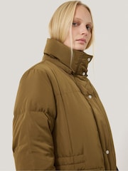Jigsaw Cream Relaxed Longline Puffer Coat - Image 3 of 7