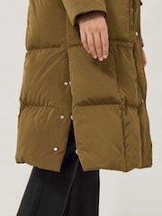 Jigsaw Cream Relaxed Longline Puffer Coat - Image 4 of 7