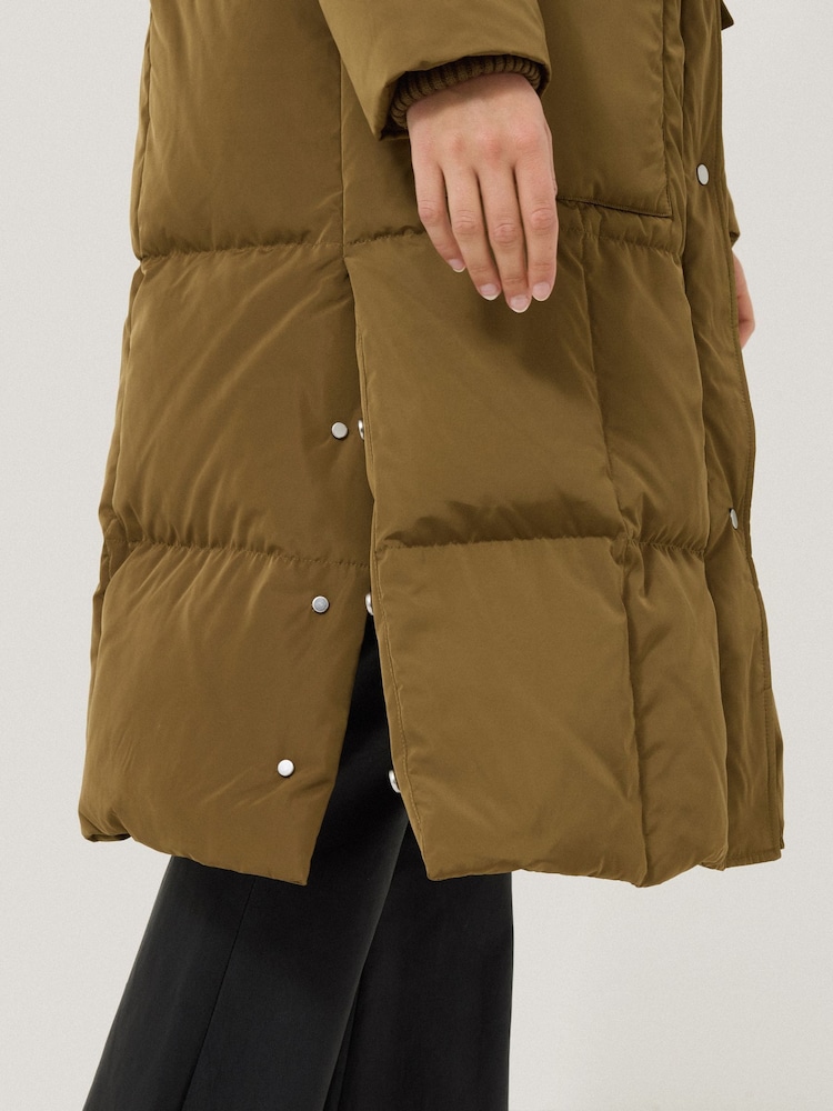 Jigsaw Cream Relaxed Longline Puffer Coat - Image 4 of 7