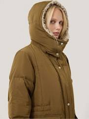 Jigsaw Cream Relaxed Longline Puffer Coat - Image 6 of 7
