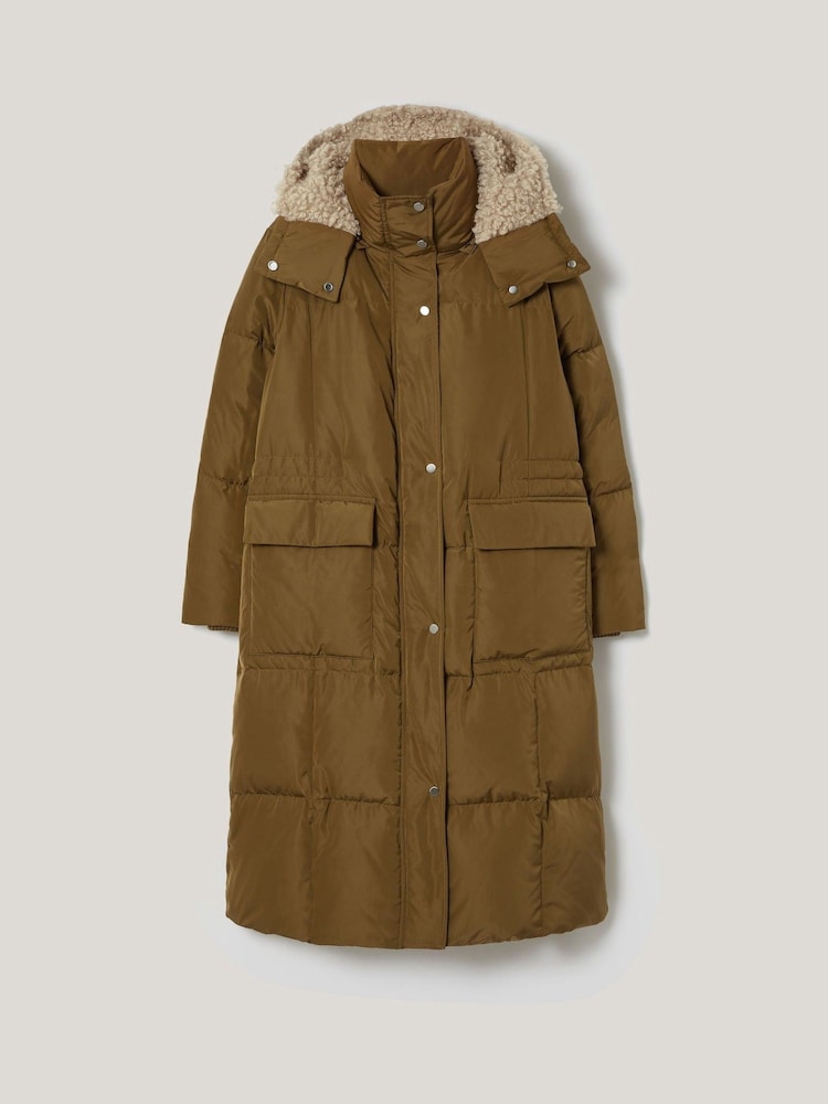 Jigsaw Cream Relaxed Longline Puffer Coat - Image 7 of 7