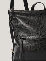Jigsaw Black 100% Cotton Pebble Leather Backpack - Image 3 of 6