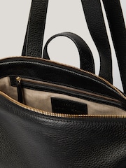 Jigsaw Black 100% Cotton Pebble Leather Backpack - Image 4 of 6