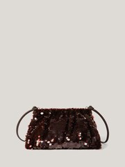 Jigsaw Brown Oversized Sequin Clutch - Image 2 of 7