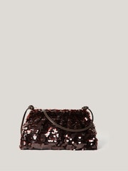 Jigsaw Brown Oversized Sequin Clutch - Image 5 of 7