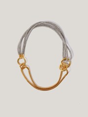 Jigsaw Silver Tone Sparkle Cord Necklace - Image 1 of 4