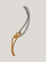 Jigsaw Silver Tone Sparkle Cord Necklace - Image 3 of 4