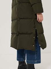 Jigsaw Green Relaxed Longline Puffer Coat - Image 4 of 7