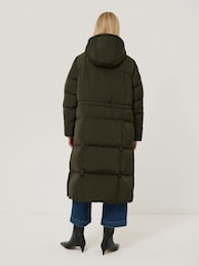 Jigsaw Green Relaxed Longline Puffer Coat - Image 5 of 7