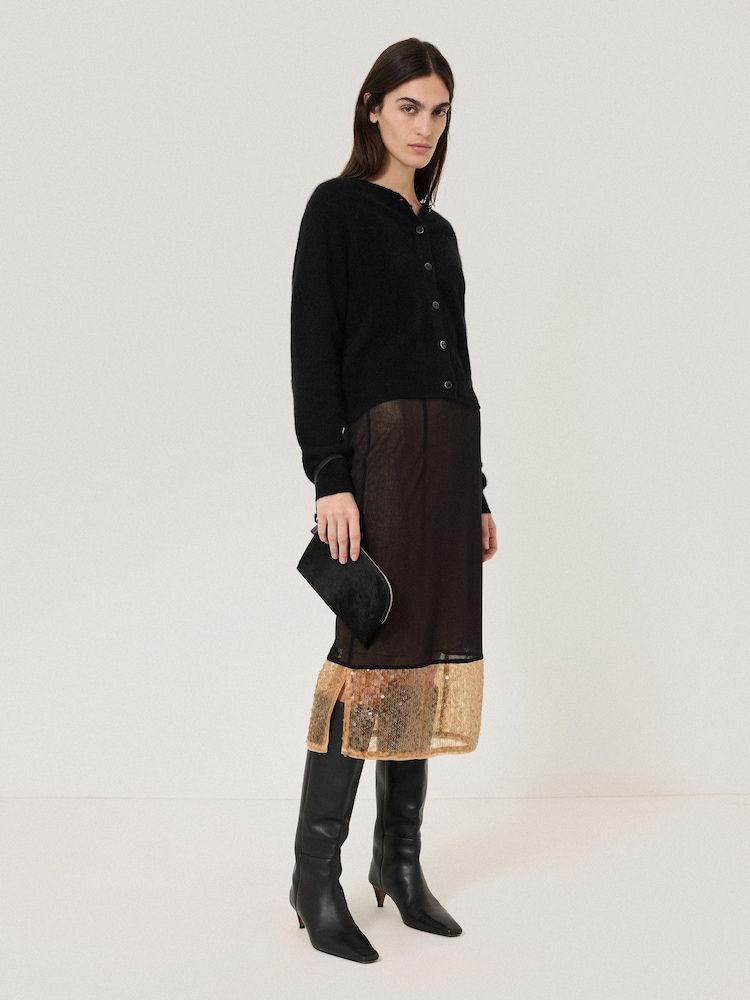 Jigsaw Black Sophia Calf Hair Pouch - Image 5 of 6