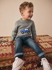 Grey Car Knitted Jumper (3mths-7yrs) - Image 3 of 7
