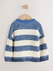 Blue/White Stripe Knitted Jumper (3mths-7yrs) - Image 6 of 9