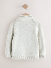 Neutral Knitted Quarter Zip Jumper (3mths-7yrs) - Image 2 of 4