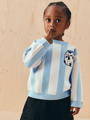 Light Blue Knitted Crew Neck Jumper (3mths-7yrs) - Image 1 of 6