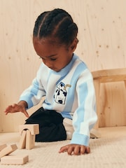 Light Blue Knitted Crew Neck Jumper (3mths-7yrs) - Image 2 of 6