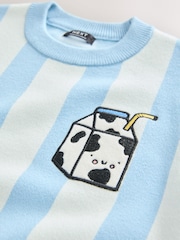 Light Blue Knitted Crew Neck Jumper (3mths-7yrs) - Image 5 of 6