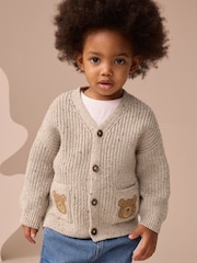 Neutral Bears Character Cardigan (3mths-7yrs) - Image 1 of 8