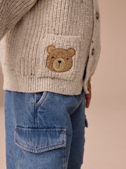 Neutral Bears Character Cardigan (3mths-7yrs) - Image 4 of 8
