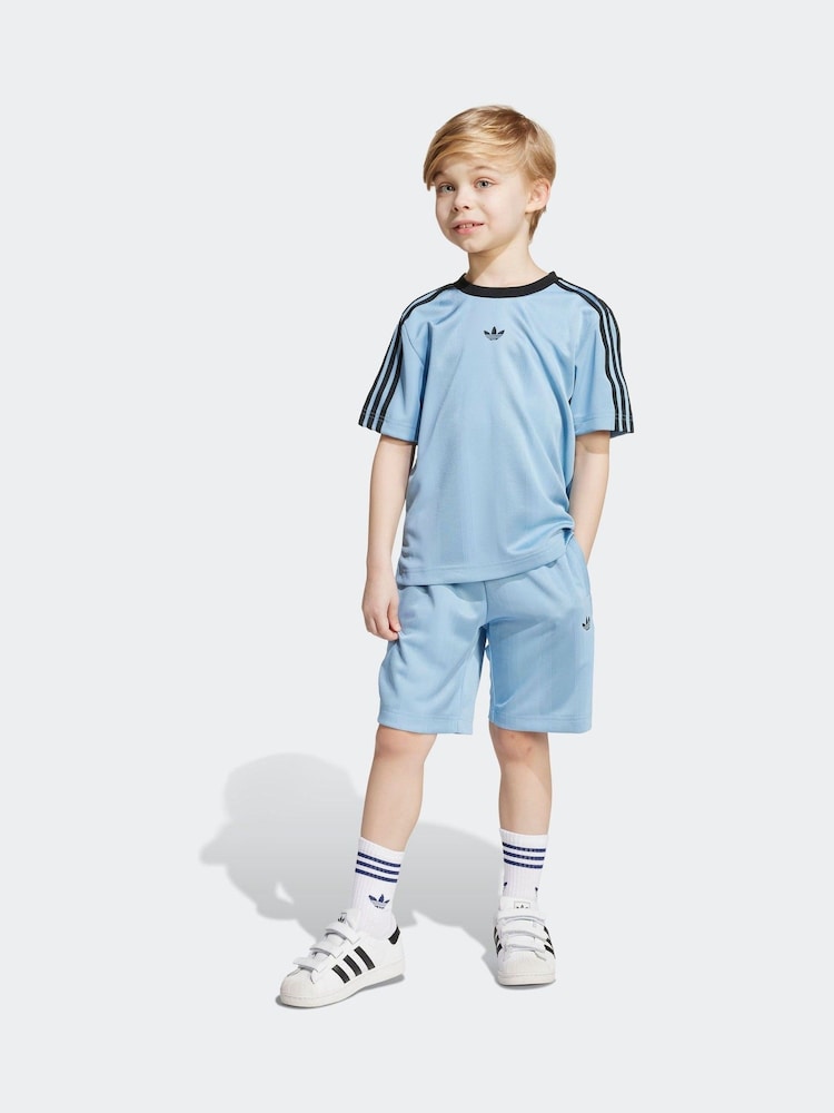 adidas Originals Blue Little Kids T-Shirt and Shorts Set - Image 1 of 10 adidas Originals Blue Little Kids T-Shirt and Shorts Set - Image 1 of 10