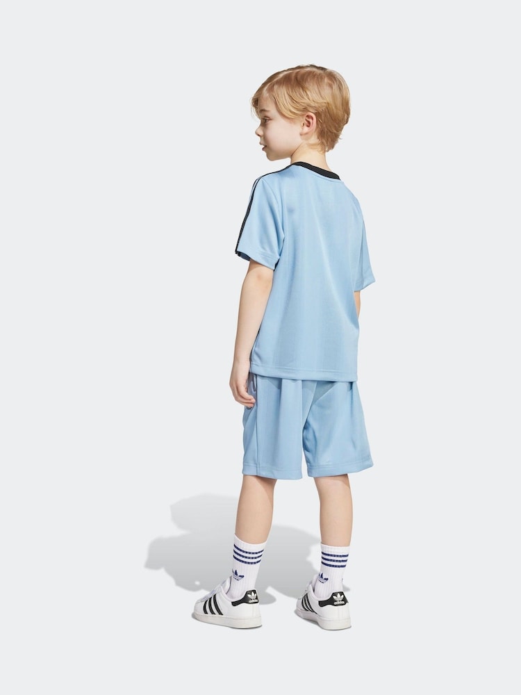modra - Komplet majice s kratkimi rokavi in kratkih hlač adidas Originals Little Kids - Slika 2 iz 10