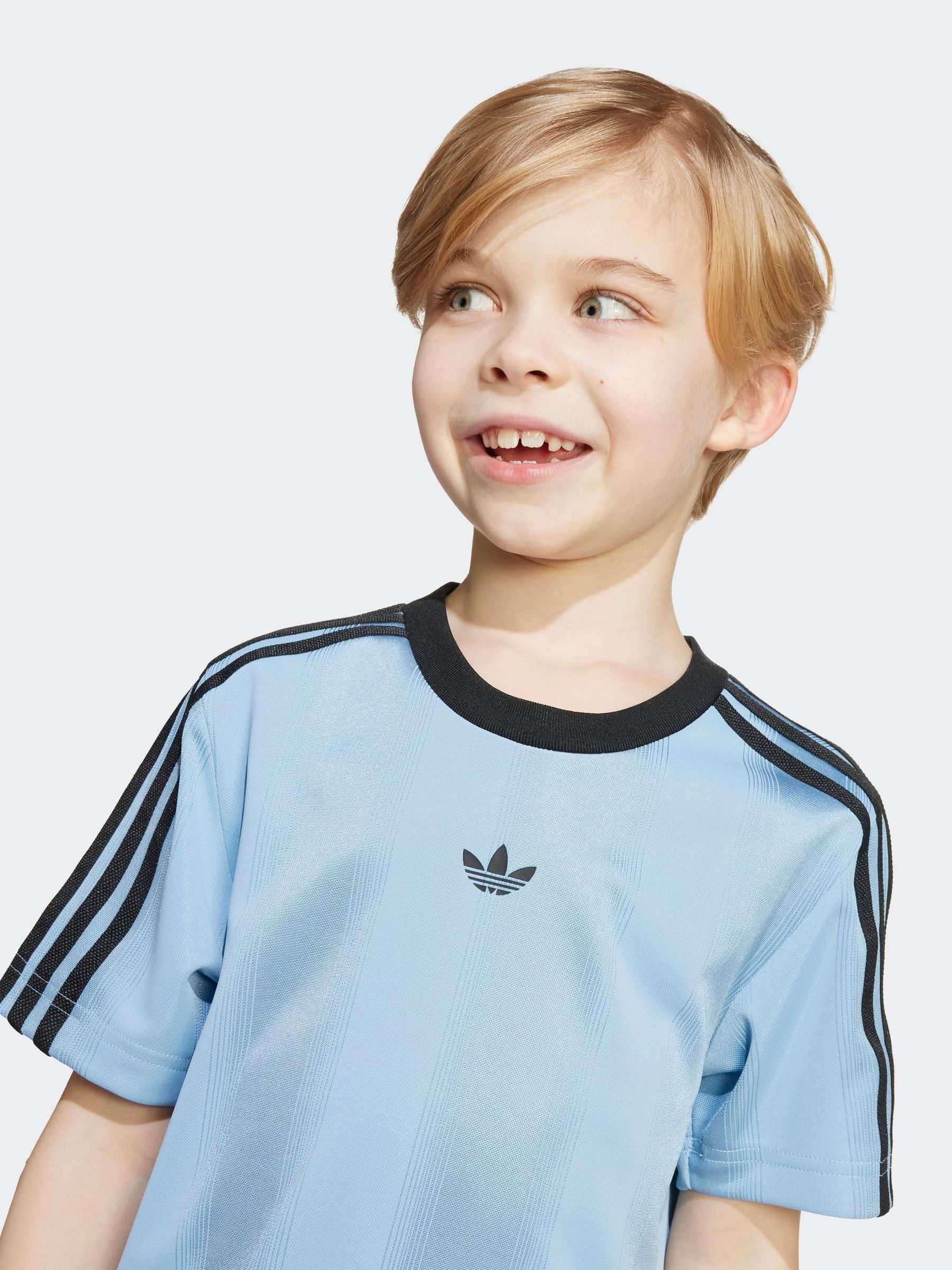 Buy adidas Originals Blue Little Kids T-Shirt and Shorts Set from