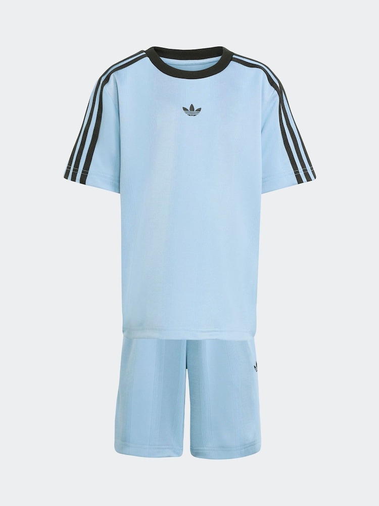 Buy adidas Originals Blue Little Kids T-Shirt and Shorts Set from