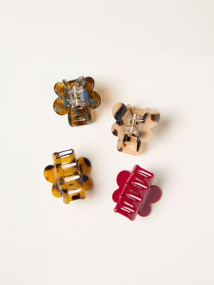FatFace Multi 4 Pack Mini Claw Clips - Image 2 of 2