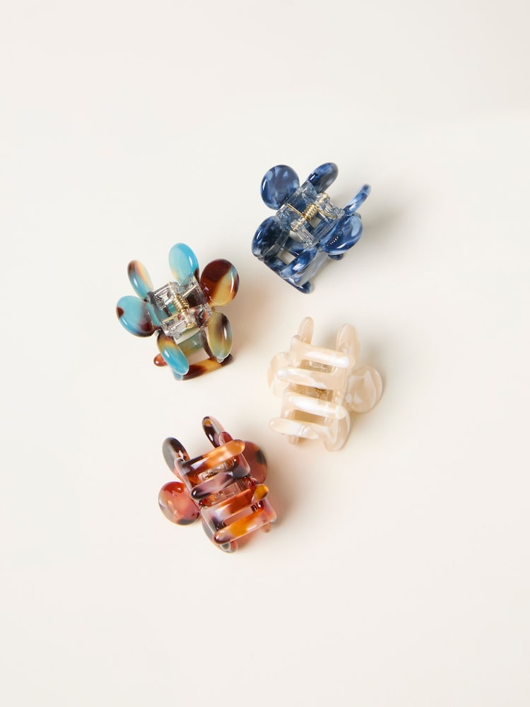 FatFace Multi 4 Pack Mini Flower Clips - Image 2 of 2 FatFace Multi 4 Pack Mini Flower Clips - Image 2 of 2