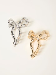 FatFace Multi 2 Pack Metal Bow Claw Clips - Image 1 of 2