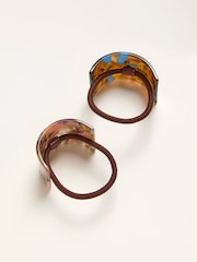 FatFace Multi 2 Pack Resin Cuff Hair Ties - Image 1 of 2