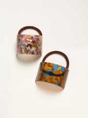 FatFace Multi 2 Pack Resin Cuff Hair Ties - Image 2 of 2