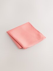 Coral Textured Tie And Pocket Square Set - Image 4 of 4