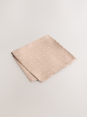 Neutral Polka Dot Tie and Pocket Square Set - Image 4 of 4