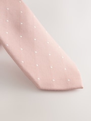 Pink Polka Dot Tie and Pocket Square Set - Image 2 of 4