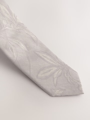 Grey/Rust Tie and Pocket Square Set - Image 2 of 4