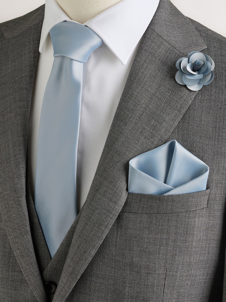 Gris - Conjunto de pañuelo de bolsillo y alfiler - Imagen 1 de 3 Gris - Conjunto de pañuelo de bolsillo y alfiler - Imagen 1 de 3