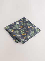 Navy Kew Gardens Floral Tie and Pocket Square - Image 4 of 4