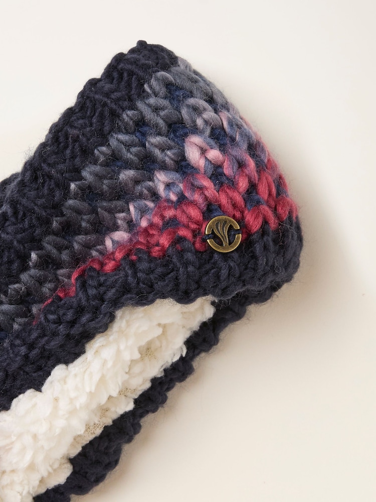 FatFace Navy Spacedye Headband - Image 2 of 2 FatFace Navy Spacedye Headband - Image 2 of 2