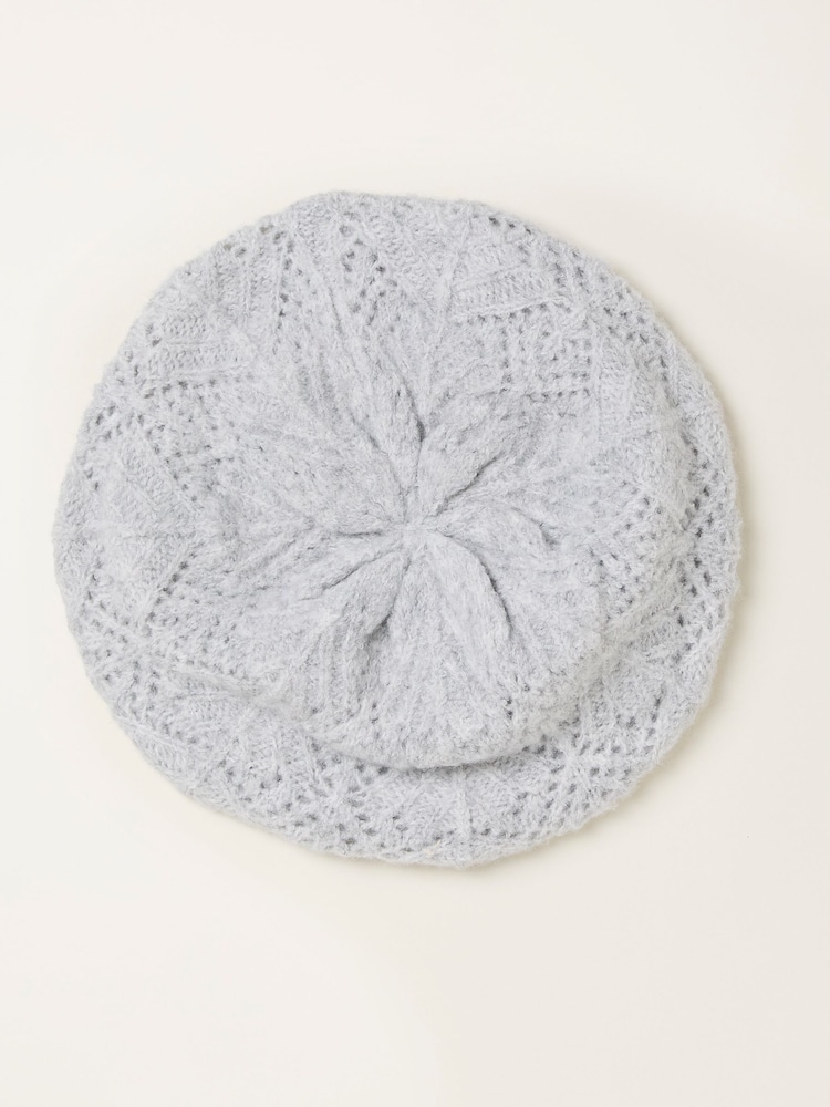 FatFace Grey Knitted Beret - Image 2 of 2 FatFace Grey Knitted Beret - Image 2 of 2