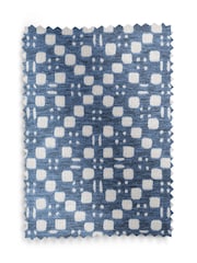 Woven Geometric Blue Hampton Wooden Accent Chair - Image 9 of 9