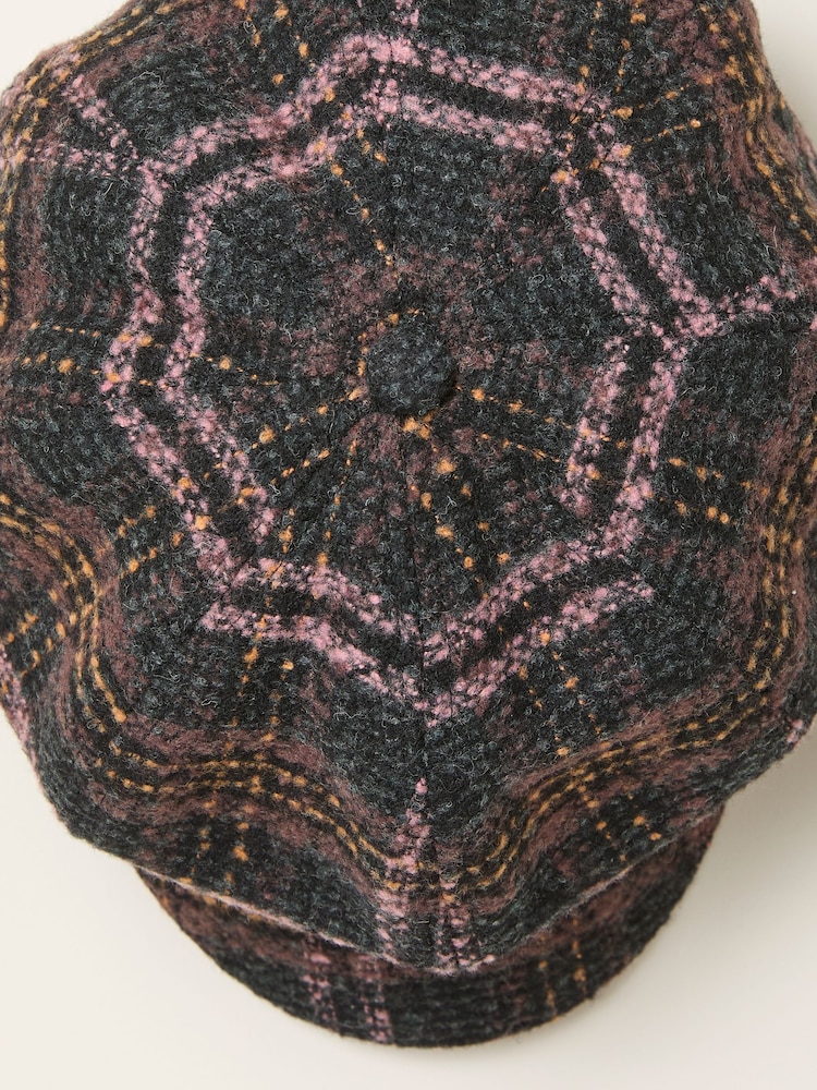 FatFace Multi Tweed Baker Boy Hat - Image 2 of 2