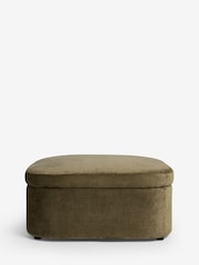 Plush Chenille Moss Green Kimpton Storage Footstool - Image 6 of 7