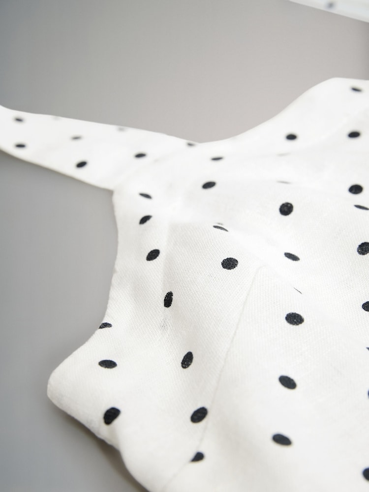 The Set Black/Spot 2 Pack Strappy A-Line Linen Blend Dresses - Image 8 of 8 The Set Black/Spot 2 Pack Strappy A-Line Linen Blend Dresses - Image 8 of 8