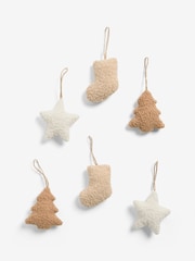6 Pack Natural Shaped Borg Christmas Baubles - Image 3 of 3
