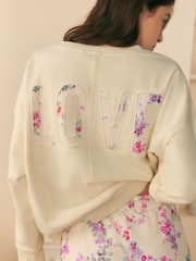 Moletom branco com estampa de coração e guirlanda Shabby Chic by Rachel Ashwell ® - Imagem 4 de 10