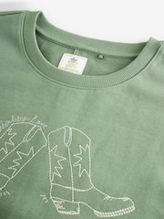 Moletom Cowgirl Bordado verde Shabby Chic by Rachel Ashwell® - Imagem 5 de 7